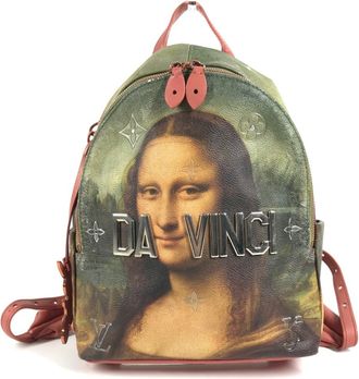 Louis Vuitton Khaki Pink Leather Backpack (Pre-Owned)