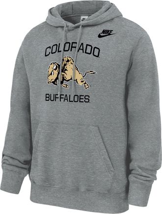 Nike Colorado Buffaloes Club Nike Mens Football Fleece Pullover Hoodie in Grey | M31233P400COLO-DGH