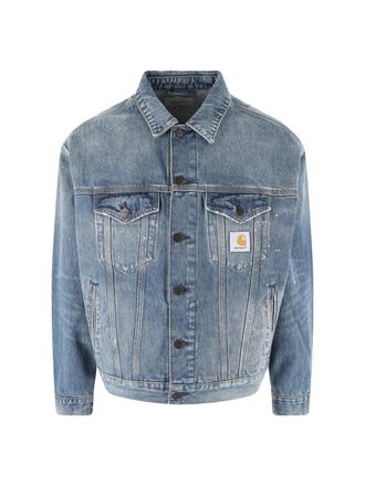 Carhartt Work in Progress Blue Halston Cotton Denim Jacket