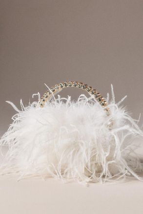 Badgley Mischka Crystal Feather Handbag