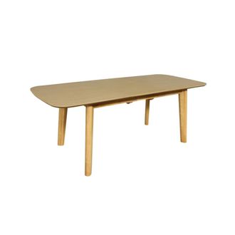 Sweeek Mesa de comedor rectangular y extensible, 160 - 210cm, natural