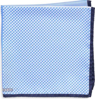 Nordstrom Panel Silk Pocket Square in Blue at Nordstrom