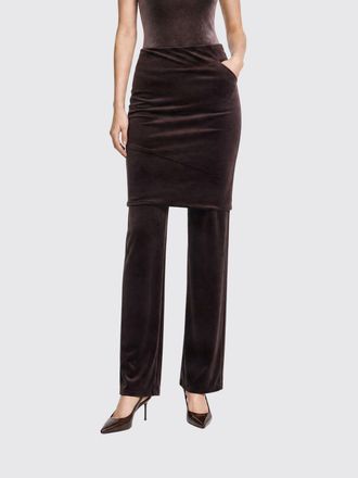 Andamane Boney High-Waisted Velvet Slim Fit Trousers