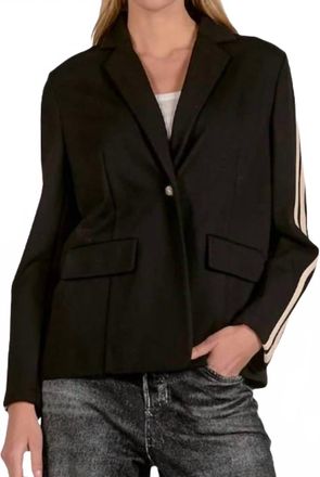 Elan Track Blazer Jacket In Black