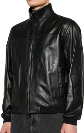 Emporio Armani Black Solid Regular Jacket