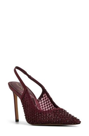 Aldo Marciana Slingback Pointed Toe Pump in Burgundy at Nordstrom, Size 6