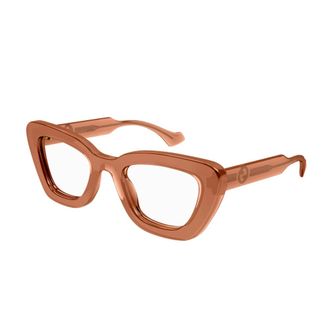 Gucci Accessoires, unisex, Oranje, ONE Size, Oversized Cat Eye Zonnebril