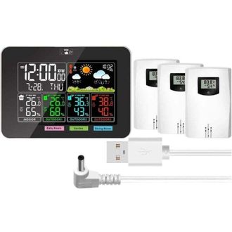 OEM Term&oacute;metro Meteorol&oacute;gico, Estaciones Meteorol&oacute;gicas Inal&aacute;mbricas Para Interiores Y Exteriores, Temperatura, Humedad, Pantalla A Color Va, Pron&oacute;stico D