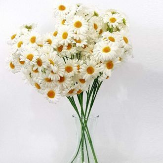 Trade Shop Trade Shop - Margherite Bianche 6 Rami 5 Pezzi Margherita Finte H55cm Artificiali Decorazioni