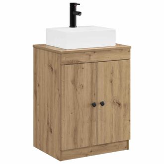 vidaXL Juego De Muebles De Ba&ntilde;o Roble Artisan Madera De Ingenier&iacute;a Vidaxl