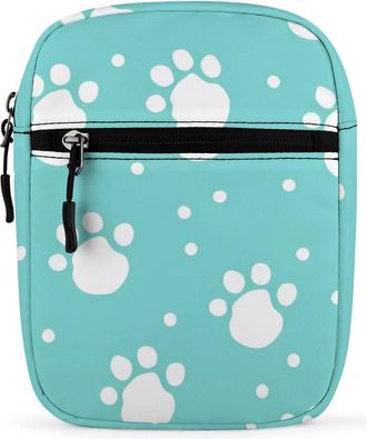 Generic Dog Paw Print Crossbody Bag Adjustable Satchel Cute Shoulder Bag Lightweight Sling Bags