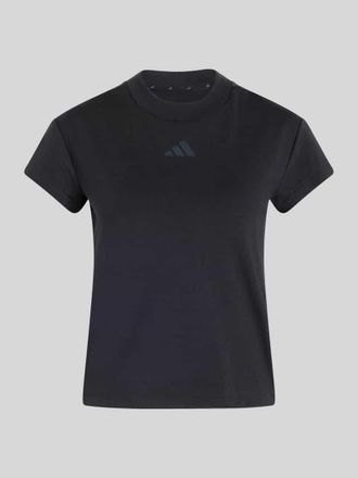 adidas Slim Fit T-Shirt mit Logo-Stitching in Black, Gr&ouml;&szlig;e XL