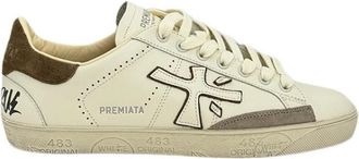 Premiata Steven Var 8476 - Heren - Sneakers - Beige - 43 EU - Leer - Schoenen