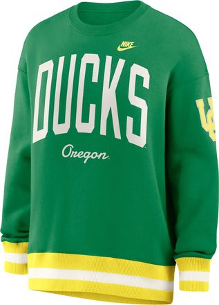 Nike Oregon Legacy Nike Womens College Pullover Crew in Green | 040H0K9XUOV-V89