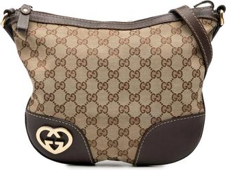 Gucci Pre-owned Cross Body Bags, female, Brown, Size: ONE SIZE Pre-owned Patterned Shoulder Bag