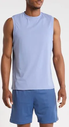 90 Degree by Reflex Crewneck Stretch Cotton Tank in Cloud Mist at Nordstrom Rack, Size Xx-Large