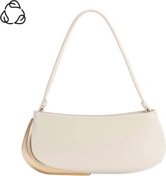 Melie Bianco Womens Sade Recycled Vegan Leather Shoulder Bag In Ivory