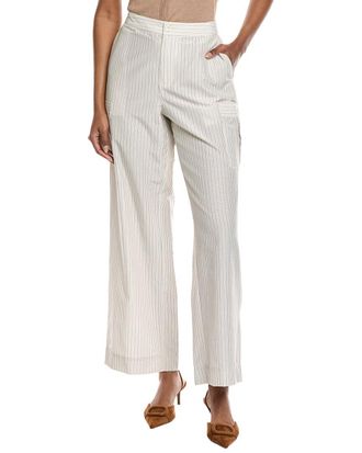 Frame Denim Frame Denim The Stripe Silk-Blend Utility Pant