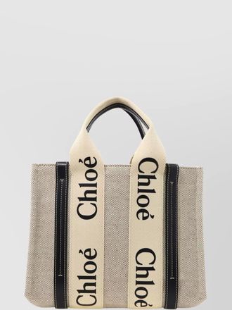 Chlo&eacute; stitched tote bag with handles and strap