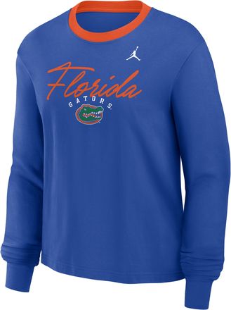 Nike Jordan Womens Florida Legacy Jordan Brand College Long-Sleeve T-Shirt in Blue | 0JN208DDUFN-MGK