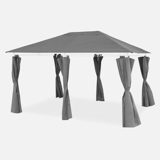 Sweeek 3x4m Canopy Roof & Side Curtain Kit in Grey