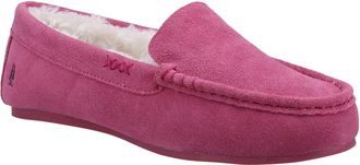 Hush Puppies Annie Mocassin Suede Vrouwen Roze Pantoffels