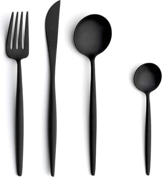 Cutipol Moon Matt Black Besteck-Set