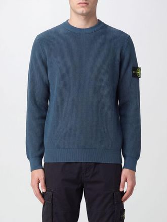 Stone Island Maglia girocollo slim fit in cotone con logo Compass