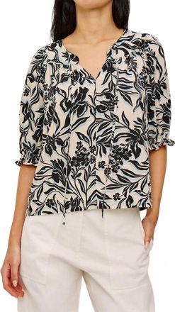 Rails Belina V-Neck Print Top In Zinya