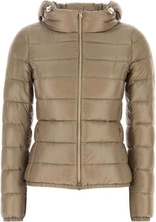 Herno Nylon Donsjas - Dames - Gewatteerde jassen - Beige - S - Nylon - Jassen