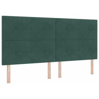 vidaXL Cama Tipo Box Spring Verde Oscuro 200 X 200 Cm Terciopelo Vidaxl