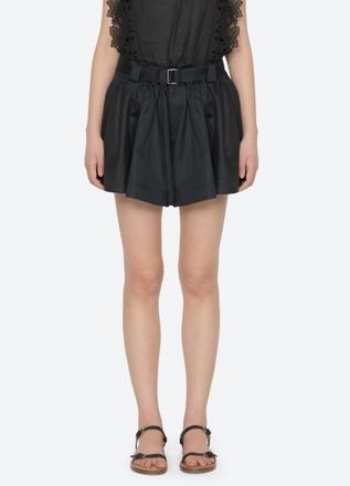 Sea New York Angelina Flare Shorts In Black