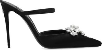 Dolce & Gabbana Satijnen muiltjes - Dames - Muiltjes - Zwart - 36 EU - Satijn - Schoenen