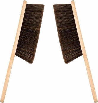 No Brand Juego De 2 Cepillos De Limpieza De Madera Con Cerdas Largas - Para Sof&aacute;s, Alfombras, Ropa Y Muebles, Antiest&aacute;ticos, Madera Natural