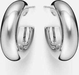 Jennifer Fisher Samira Micro rhodium-plated hoop earrings