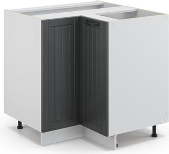 Vicco Armario De Esquina Fame-line, Antracita Casa De Campo, 80.5 Cm Sin Encimera, Vicco