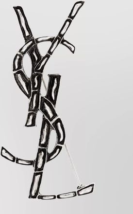 Saint Laurent crocodile-effect brooch