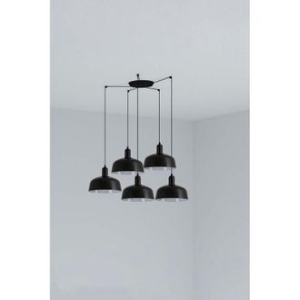 Faro Barcelona Tatawin M L&aacute;mpara Colgante 5 Luces Negra 20340-120-5l