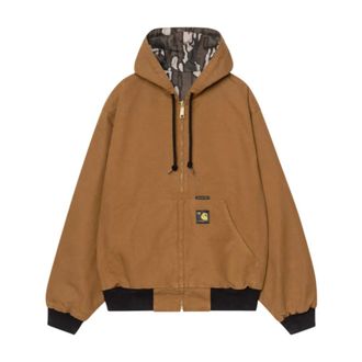 Carhartt Work in Progress Carhartt Wip, Light Jackets, male, Brown, Size: L OG Active Jacket 50th Anniversary Edition Canvas