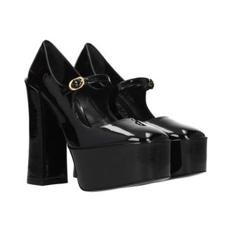 Stuart Weitzman Pumps, female, Black, Size: 10 US Black Patent Leather High Heel Sandal