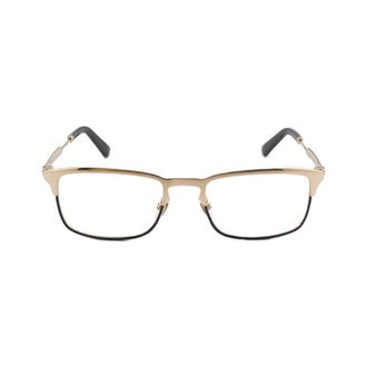 Gucci Gold Rectangle Frame Eyeglasses - Gold