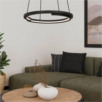 Loops Stylish Black Double Pendant LED Ceiling Light for Indoor Space