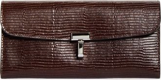 Toteme T-Lock Lizard Embossed Wallet in Brown at Nordstrom