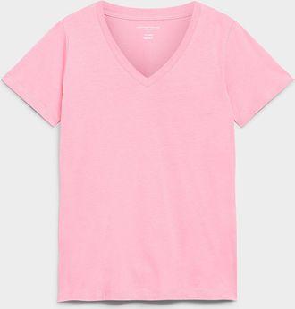 Contemporaine Womens V-neck organic cotton tunic T-shirt