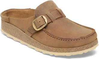 Birkenstock Womens Buckley Oiled Leather Clogs In Cognac