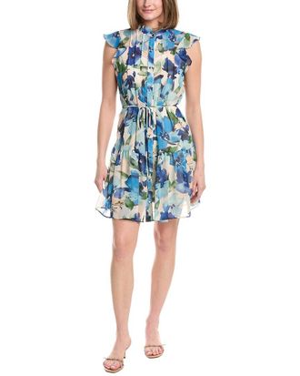 Julia Jordan Printed Chiffon Cap Sleeve Mini Dress