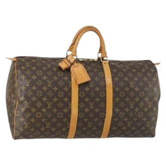 Louis Vuitton Pre-owned Weekend Bags, unisex, Brown, Size: ONE SIZE Pre-owned Canvas Weekend Bag
