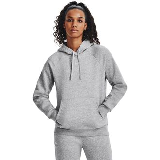 Under Armour Kapuzensweatshirt UNDER ARMOUR RIVAL, Damen, Gr. XL, grau (mod gray light), Obermaterial: 86% Polyester, 14% Elasthan, B&uuml;ndchen, Sweatshirts Kapuzensw