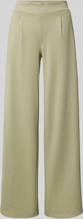 Ichi Wide Leg Stoffhose mit Bundfalten Modell KATE Long in Schilf, Gr&ouml;&szlig;e L