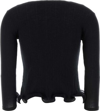 Fendi Womens Sweater Black Virgin Wool